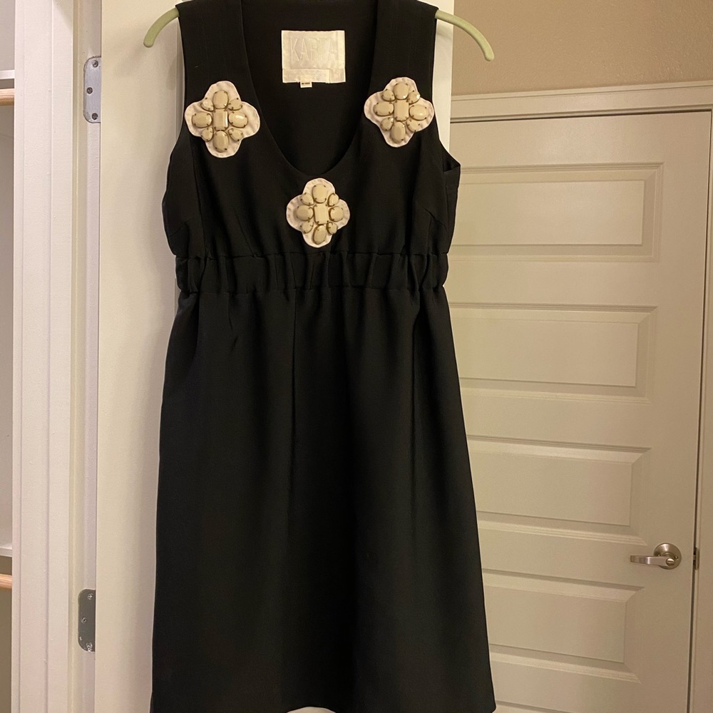 Karta Black Jeweled Dress Size Medium
